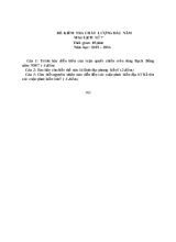Đề kiểm tra chất lượng đầu năm môn lịch sử 7 thời gian 45 phút năm học 2015 - 2016